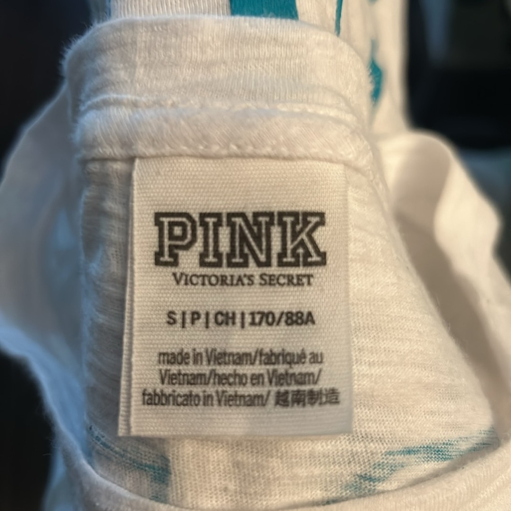 PINK Victoria Secret Short Sleeve Campus T-Shirt S Cozycore Preppy Casual Comfy - Picture 7 of 8